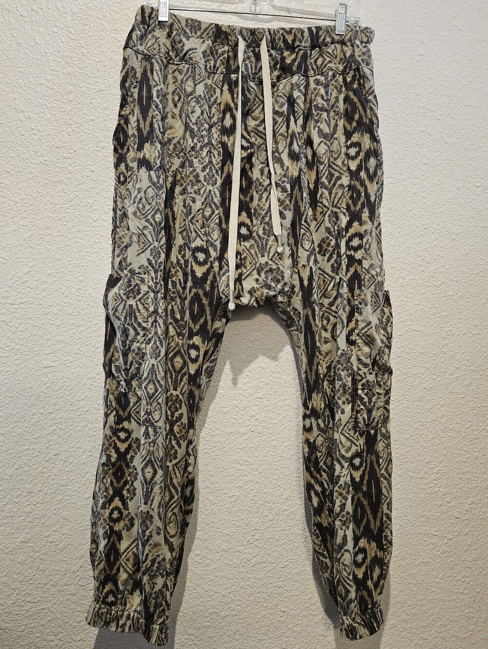 Free People Movement Rise To The Sun Harem Printed Khaki Pants Size M